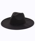 Black Faux Wool Fedora Hat - Unique Vintage - Womens, ACCESSORIES, HATS