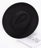 Black Faux Wool Fedora Hat - Unique Vintage - Womens, ACCESSORIES, HATS