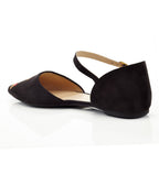 Black & Floral Embroidery Mary Jane Flats - Unique Vintage - Womens, SHOES, FLATS