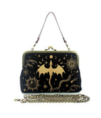 Black & Gold Dragon Handbag - Unique Vintage - Womens, ACCESSORIES, HANDBAGS