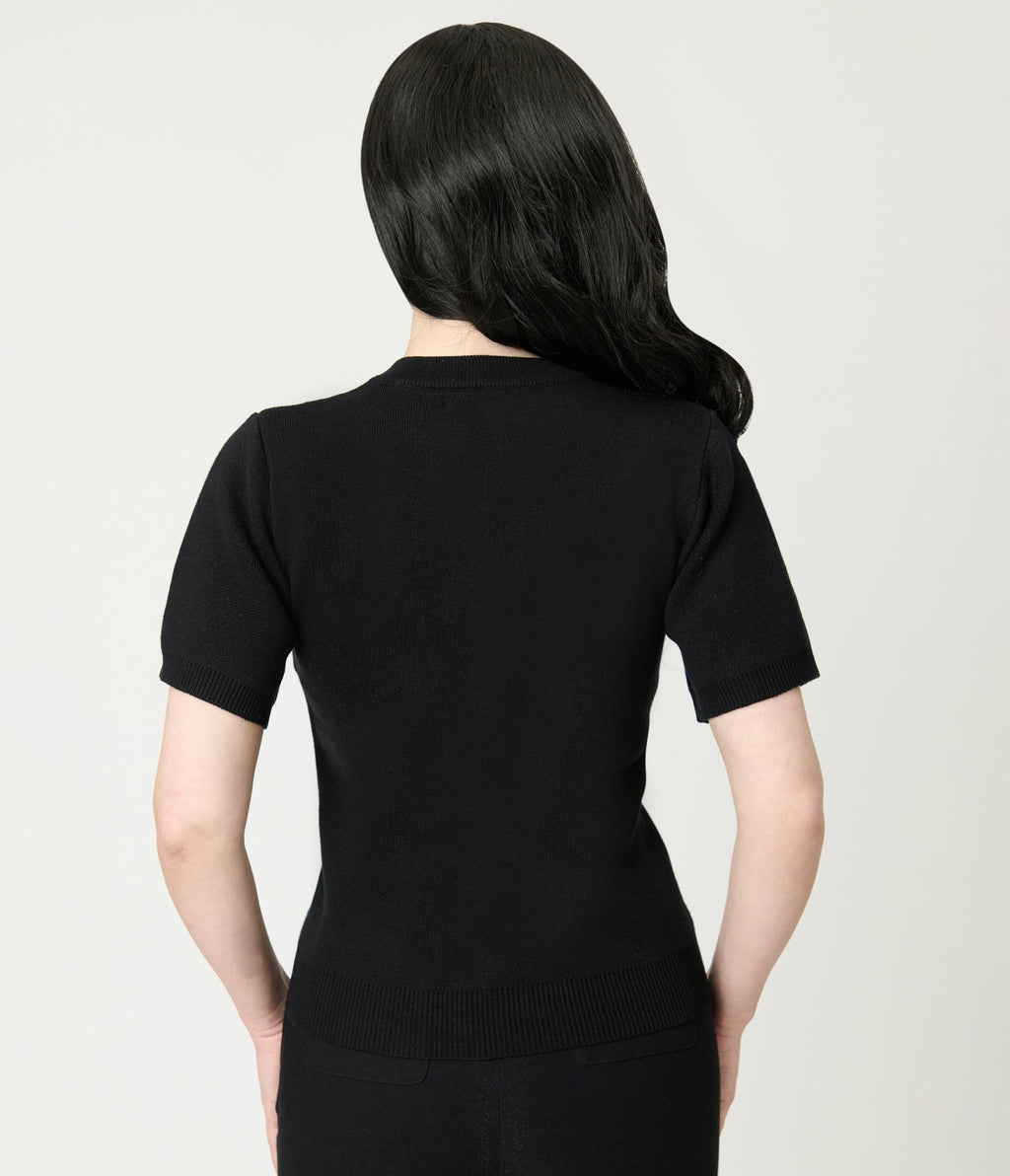 Black Heart & Arrows Sweater - Unique Vintage - Womens, TOPS, SWEATERS