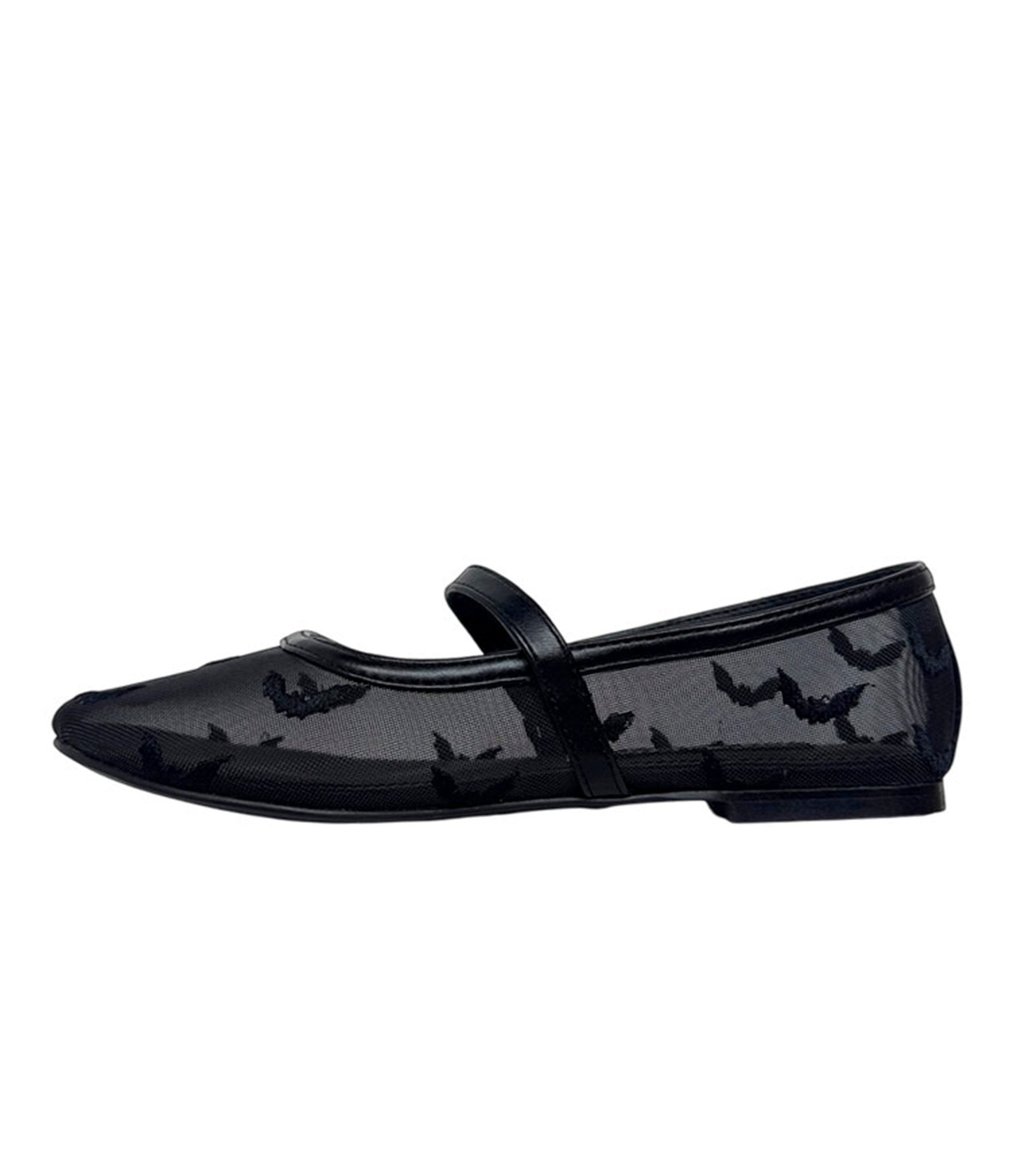 Black Helena Bats Flats - Unique Vintage - Womens, SHOES, FLATS