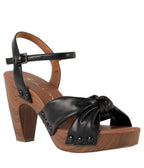 Black Knotted Platform Heels - Unique Vintage - Womens, SHOES, HEELS