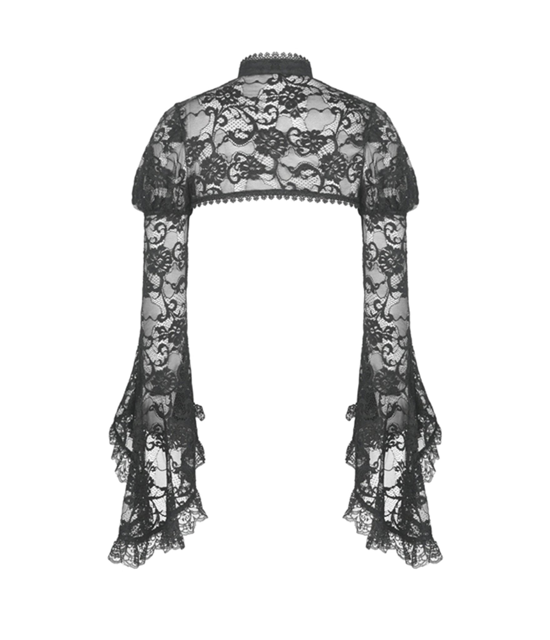 Black Lace Bolero - Unique Vintage - Womens, TOPS, KNIT TOPS