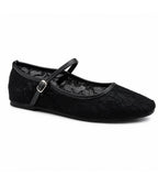 Black Lace Mary Jane Ballet Flats - Unique Vintage - Womens, SHOES, FLATS