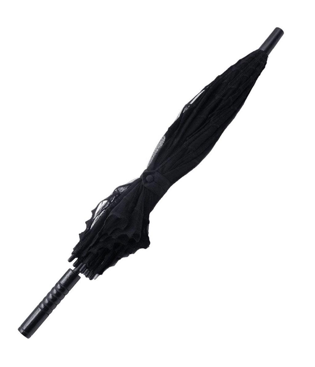 Black Lace Spiderweb Parasol - Unique Vintage - Womens, ACCESSORIES, UMBRELLAS