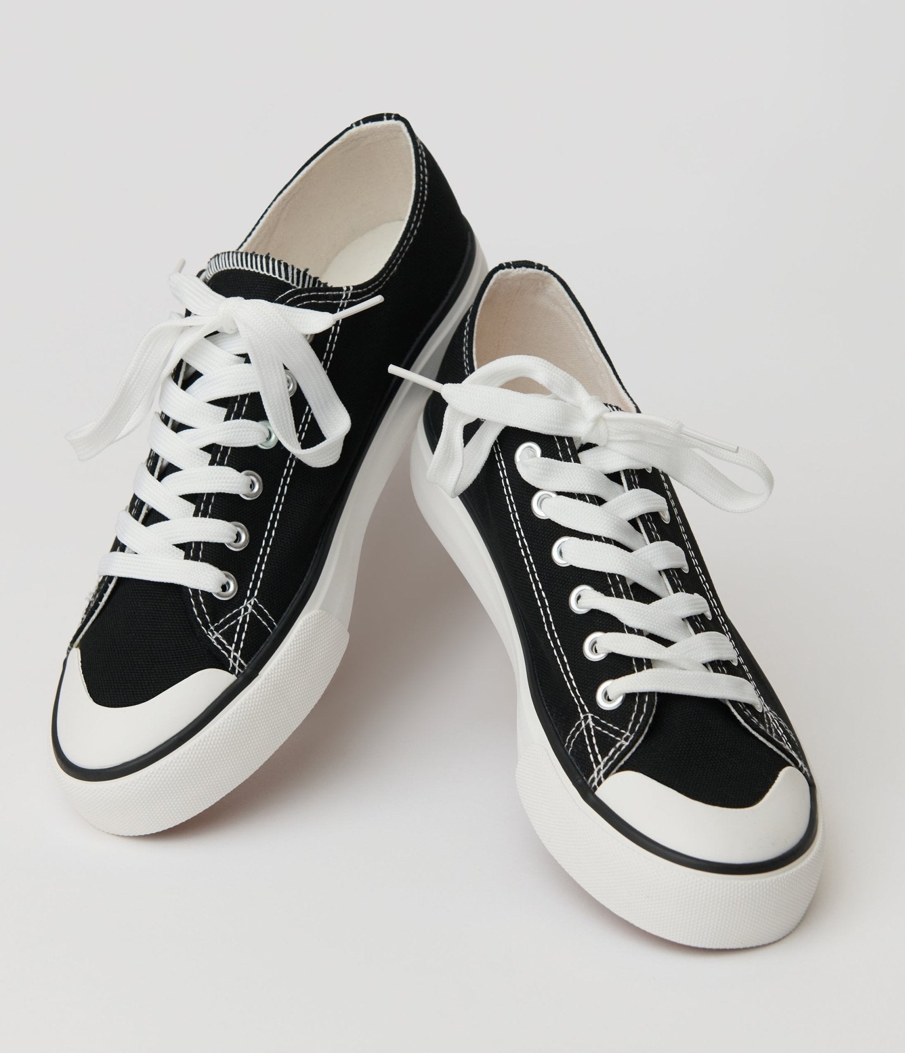 Canvas Shoes Black Laces For Trainers New Fashion Womens Canvas
