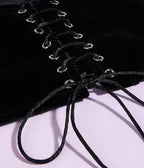 Black Lace-Up Corset Top - Unique Vintage - Womens, TOPS, WOVEN TOPS