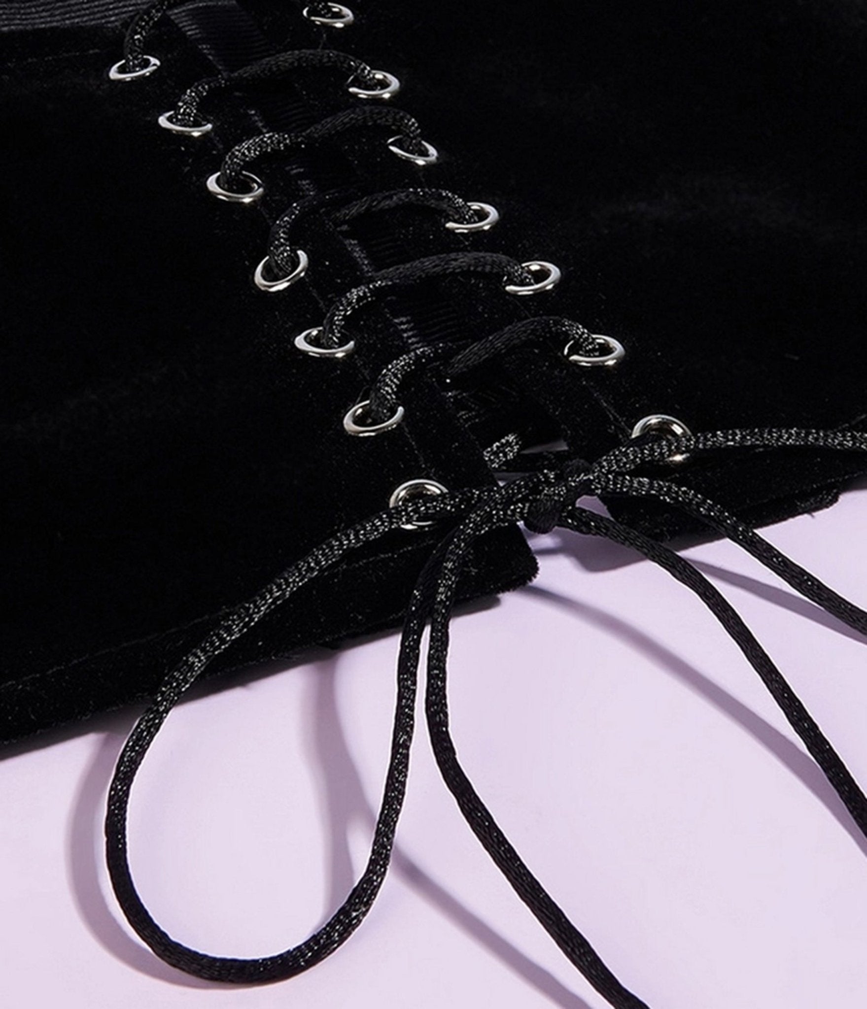 Black Lace-Up Corset Top - Unique Vintage - Womens, TOPS, WOVEN TOPS