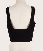 Black Lace-Up Corset Top - Unique Vintage - Womens, TOPS, WOVEN TOPS