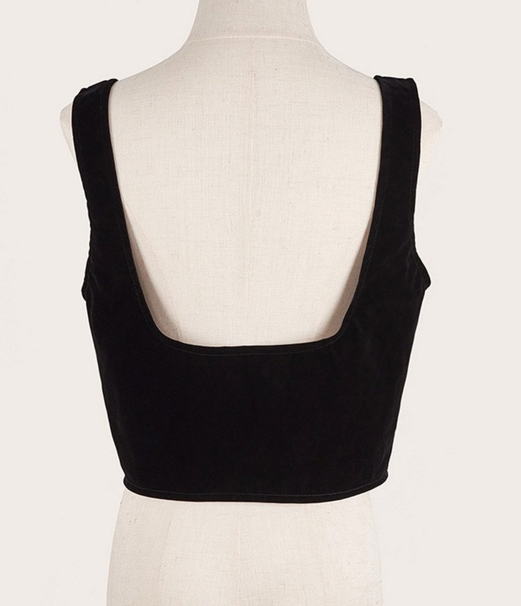 Black Lace-Up Corset Top - Unique Vintage - Womens, TOPS, WOVEN TOPS
