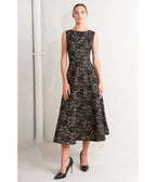 Black Lace Woven Midi Dress - Unique Vintage - Womens, DRESSES, MIDI