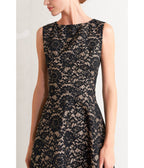 Black Lace Woven Midi Dress - Unique Vintage - Womens, DRESSES, MIDI