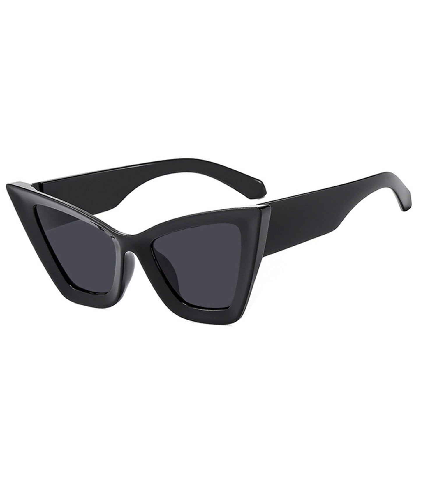 Black Large Frame Cat Eye Sunglasses - Unique Vintage - Womens, ACCESSORIES, SUNGLASSES
