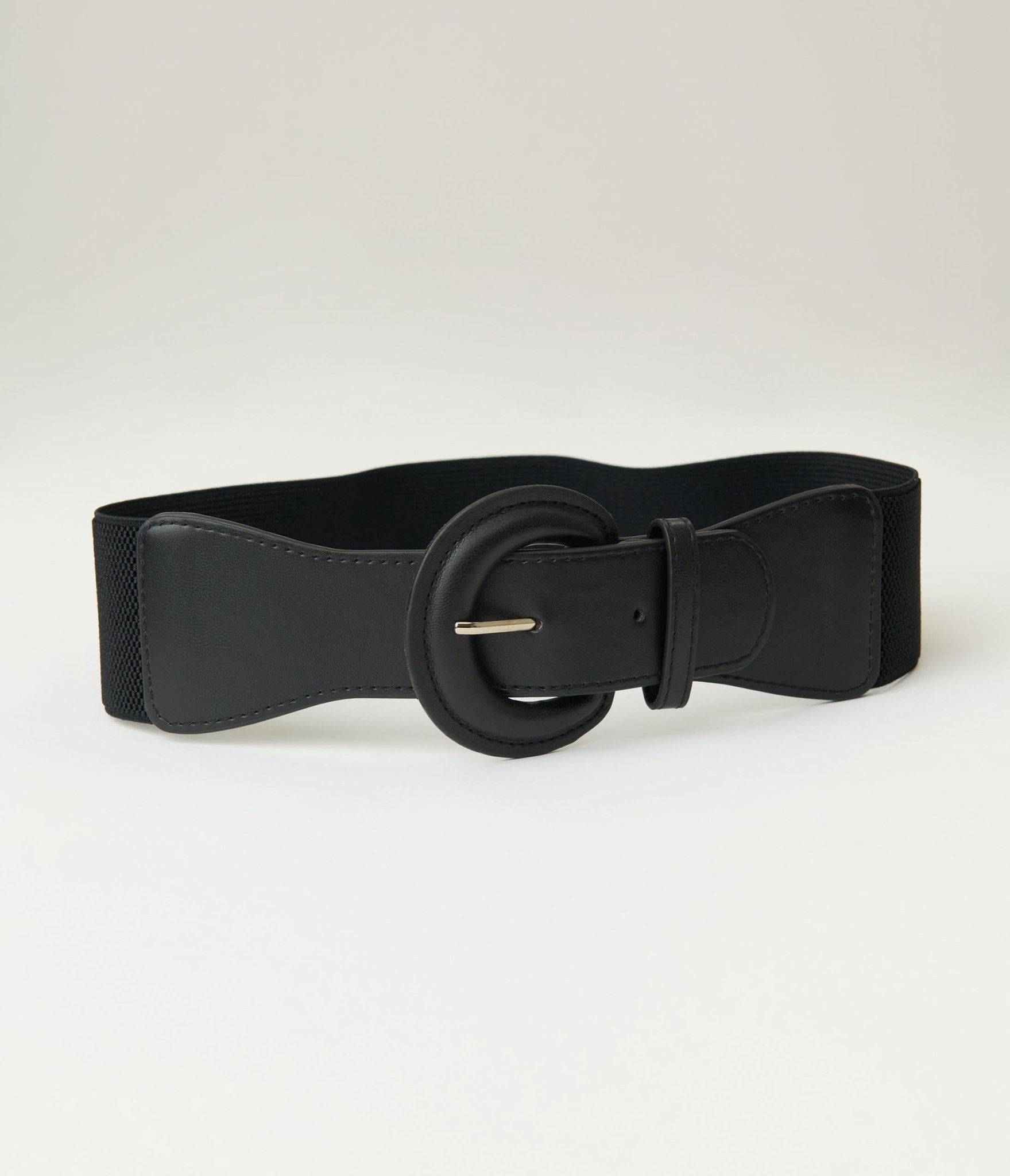 Black Leatherette Cinch Belt - Unique Vintage - Womens, ACCESSORIES, BELTS