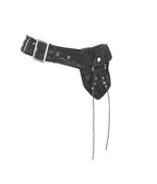 Black Leatherette Holster Belt - Unique Vintage - Womens, ACCESSORIES, BELTS