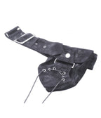 Black Leatherette Holster Belt - Unique Vintage - Womens, ACCESSORIES, BELTS