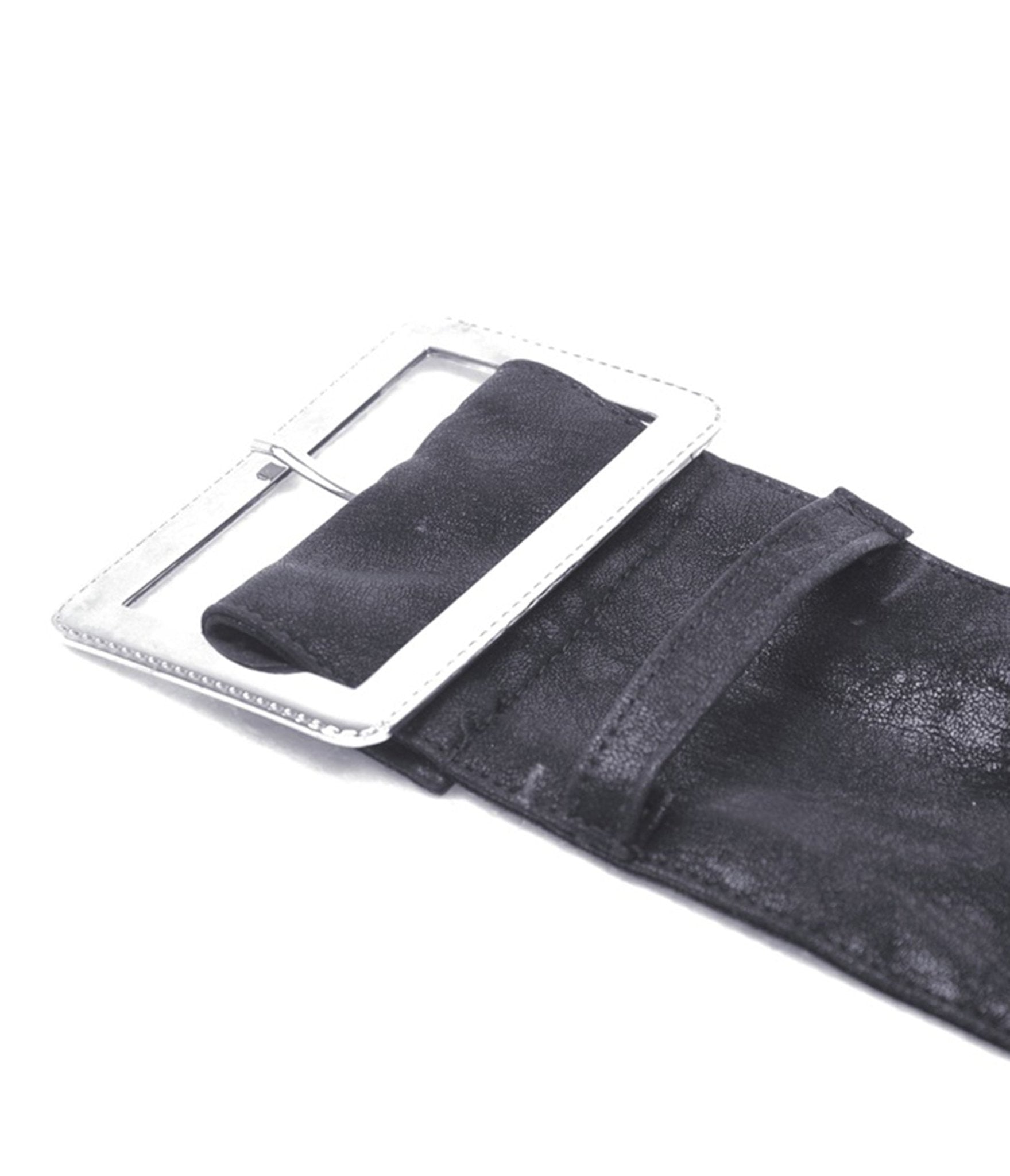 Black Leatherette Holster Belt - Unique Vintage - Womens, ACCESSORIES, BELTS