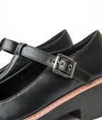 Black Leatherette Mary Jane Platforms - Unique Vintage - Womens, SHOES, OXFORDS