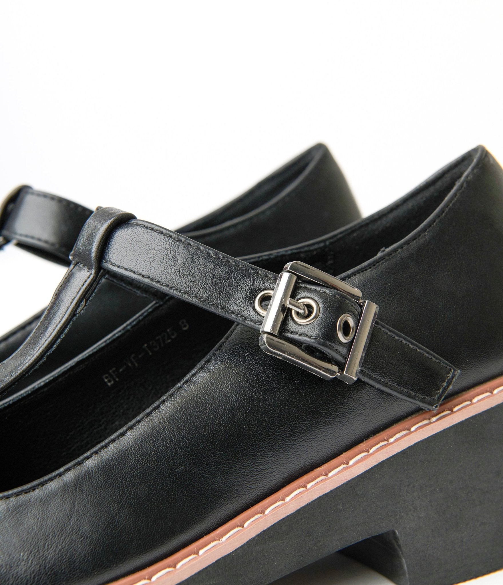 Black Leatherette Mary Jane Platforms - Unique Vintage - Womens, SHOES, OXFORDS