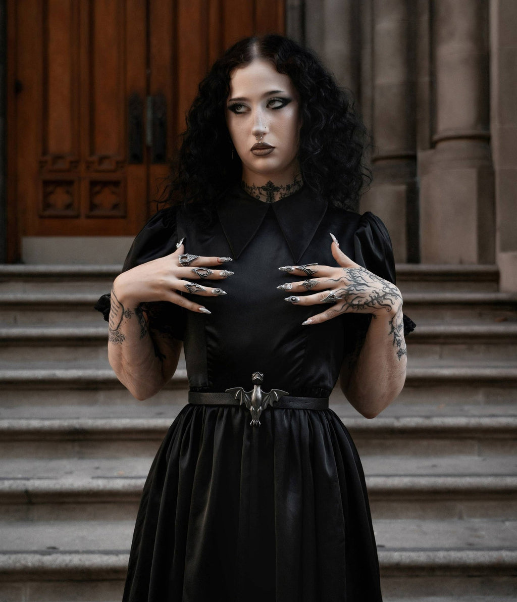 Black Lullaby Dress - Unique Vintage - Womens, DRESSES, A - LINE