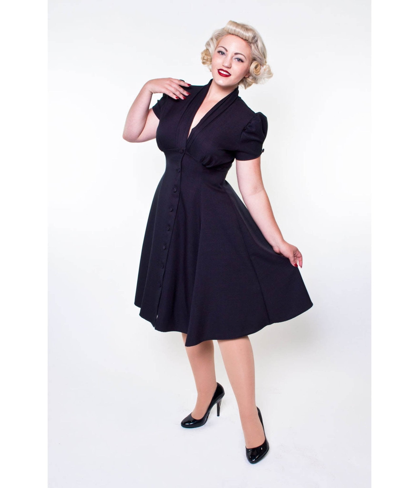 Black Manhattan Swing Dress - Unique Vintage - Womens, DRESSES, SWING