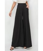 Black Marsala Palazzo Pants - Unique Vintage - Womens, BOTTOMS, PANTS