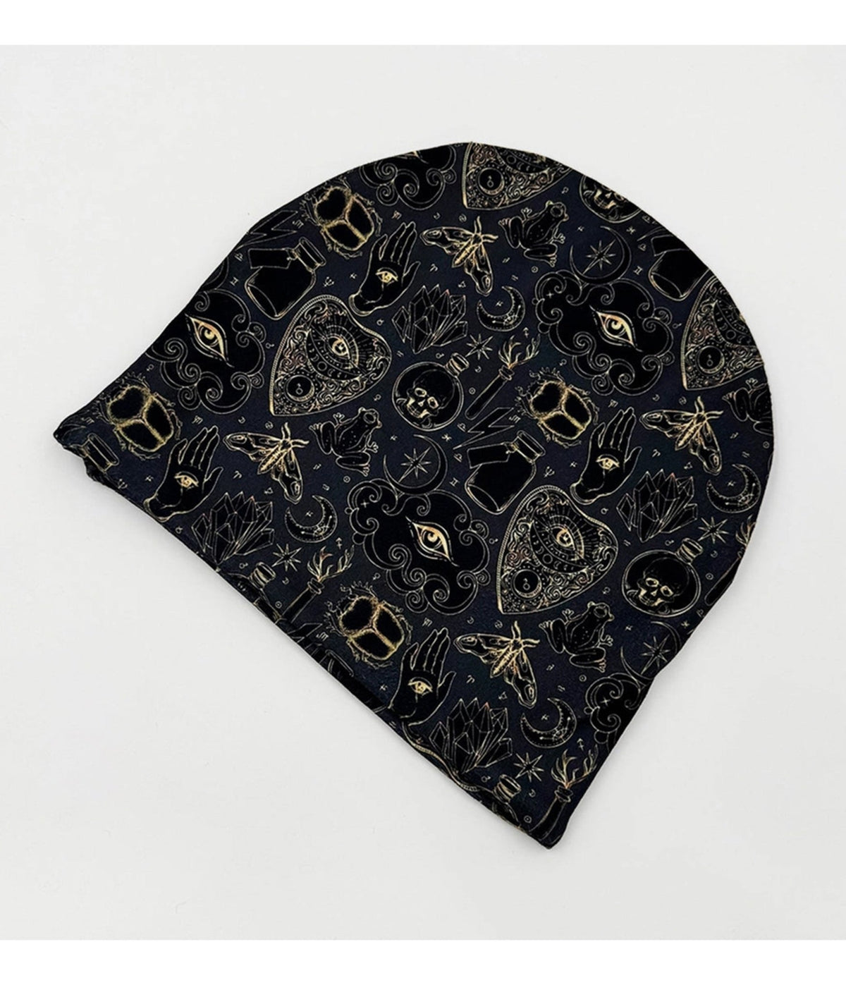 Black Masonic Knit Beanie - Unique Vintage - Womens, ACCESSORIES, HATS