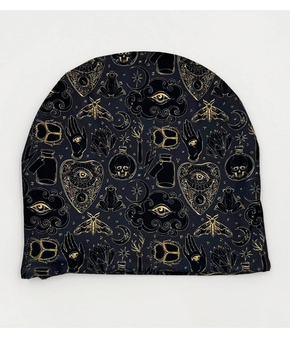 Black Masonic Knit Beanie - Unique Vintage - Womens, ACCESSORIES, HATS