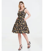 Black Meowgical Galaxy Swing Dress - Unique Vintage - Womens, DRESSES, SWING