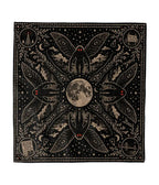 Black Mothman Print Hair Scarf - Unique Vintage - Womens, ACCESSORIES, HAIR