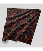 Black Nine Lives Cat Print Hair Scarf - Unique Vintage - Womens, ACCESSORIES, HAIR