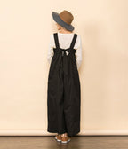 Black One Piece Poplin Jumpsuit - Unique Vintage - Womens, BOTTOMS, ROMPERS AND JUMPSUITS