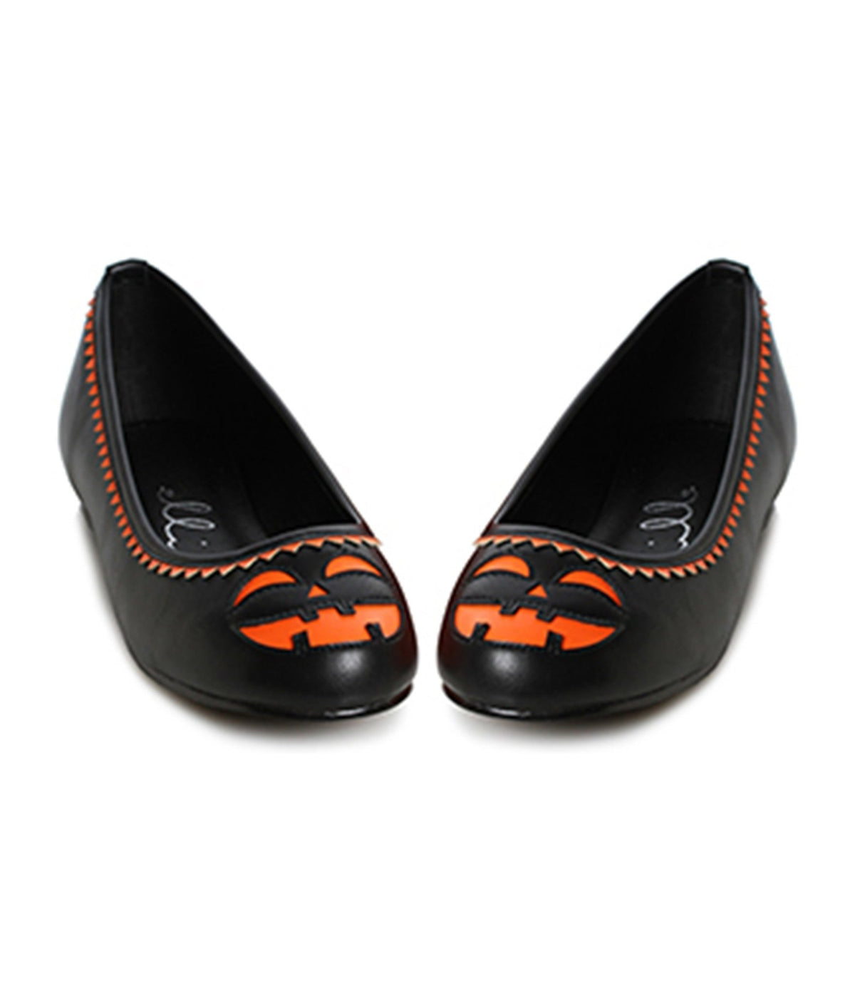 Black & Orange Jack-O-Lantern Cutout Flats - Unique Vintage - Flats