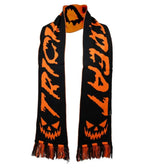 Black & Orange Trick Or Treat Knit Scarf - Unique Vintage - Scarves