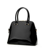 Black Patent Leatherette Classic Handbag