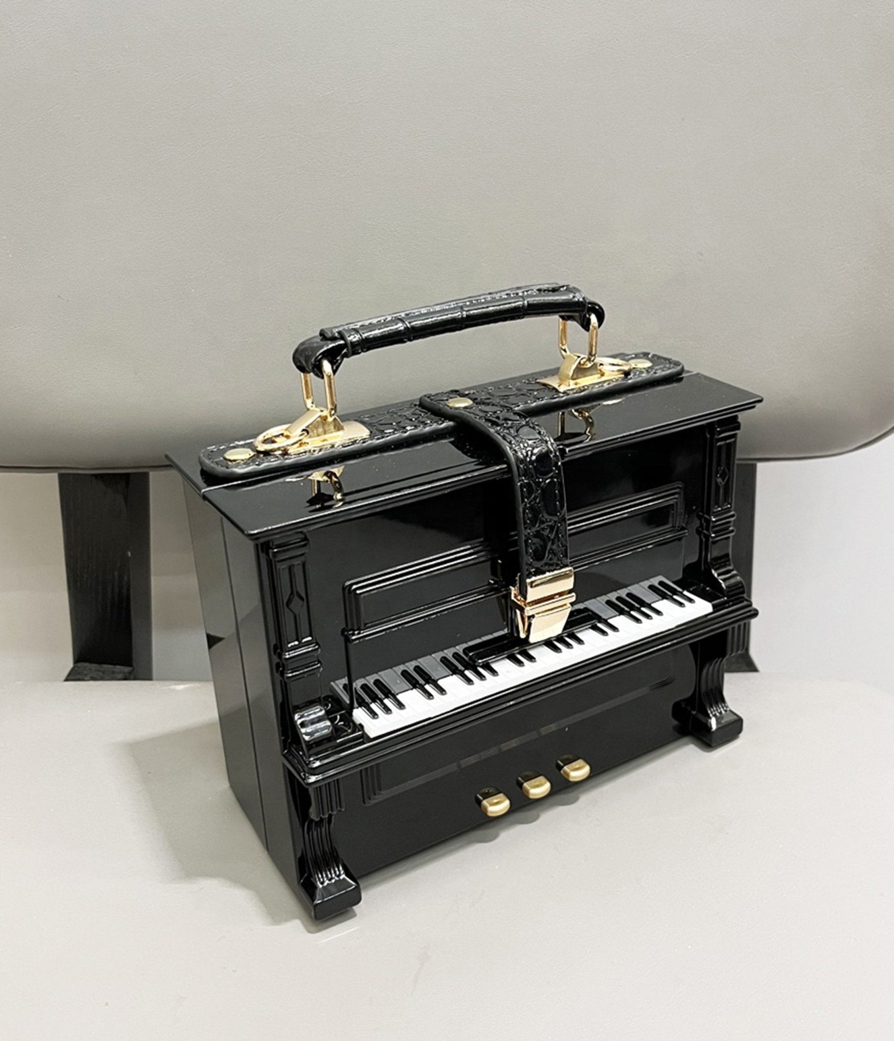 Black Piano Crossbody Bag - Unique Vintage - Womens, ACCESSORIES, HANDBAGS