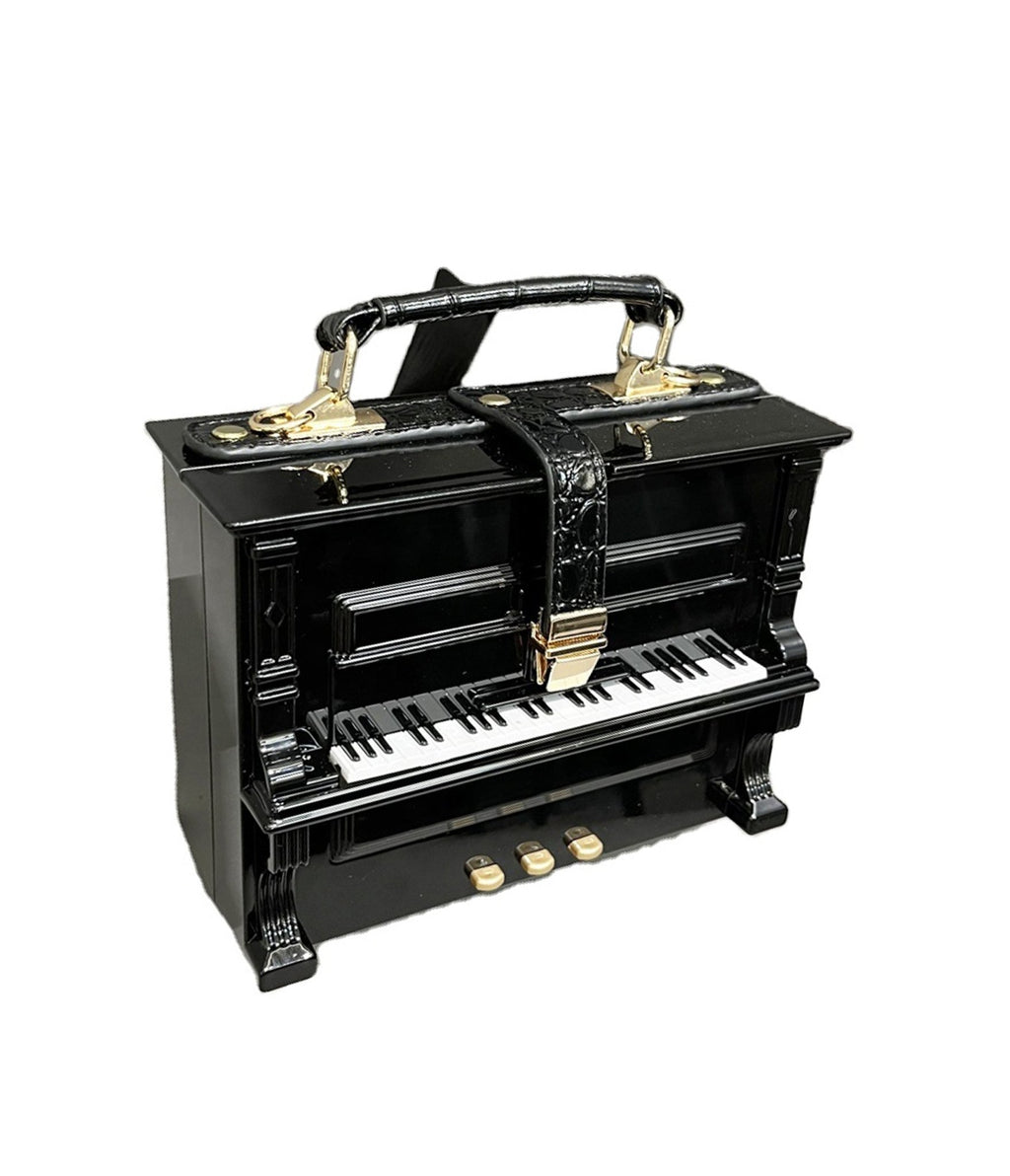 Black Piano Crossbody Bag - Unique Vintage - Womens, ACCESSORIES, HANDBAGS