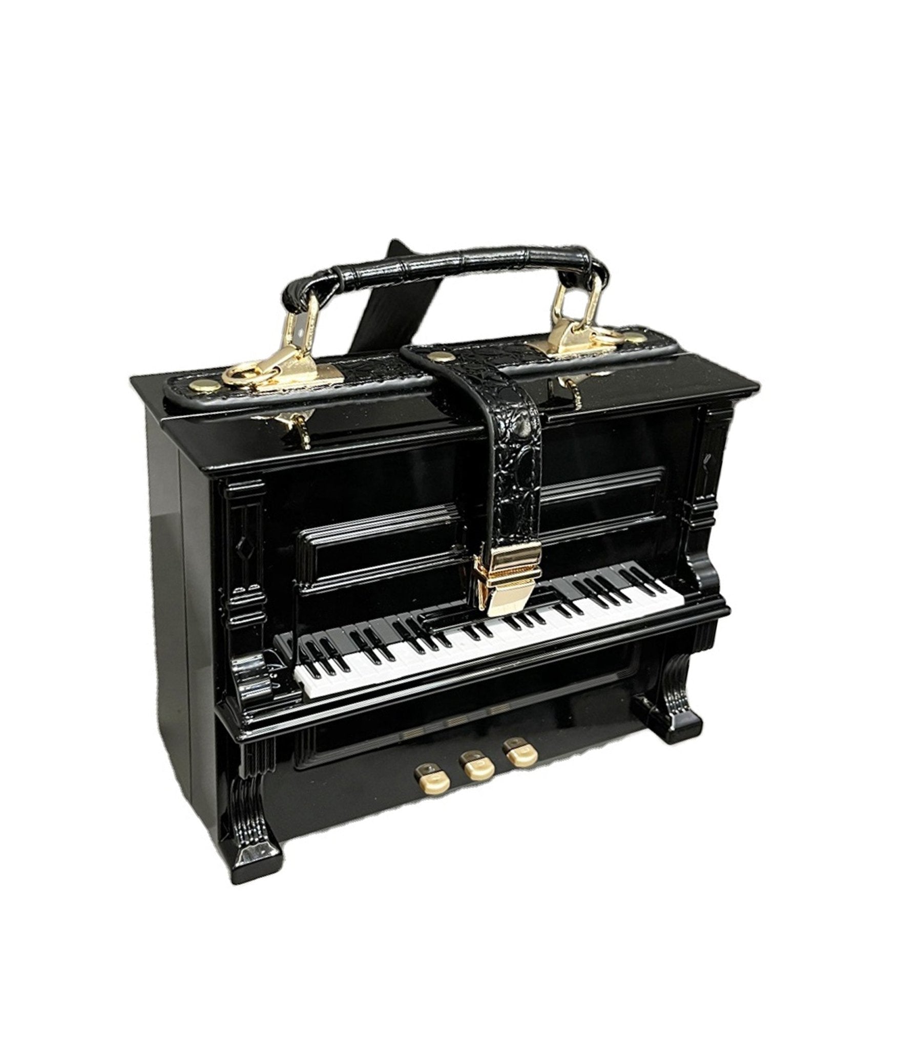 Black Piano Crossbody Bag - Unique Vintage - Womens, ACCESSORIES, HANDBAGS