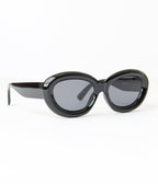 Black Puffy Sunglasses - Unique Vintage - Womens, ACCESSORIES, SUNGLASSES