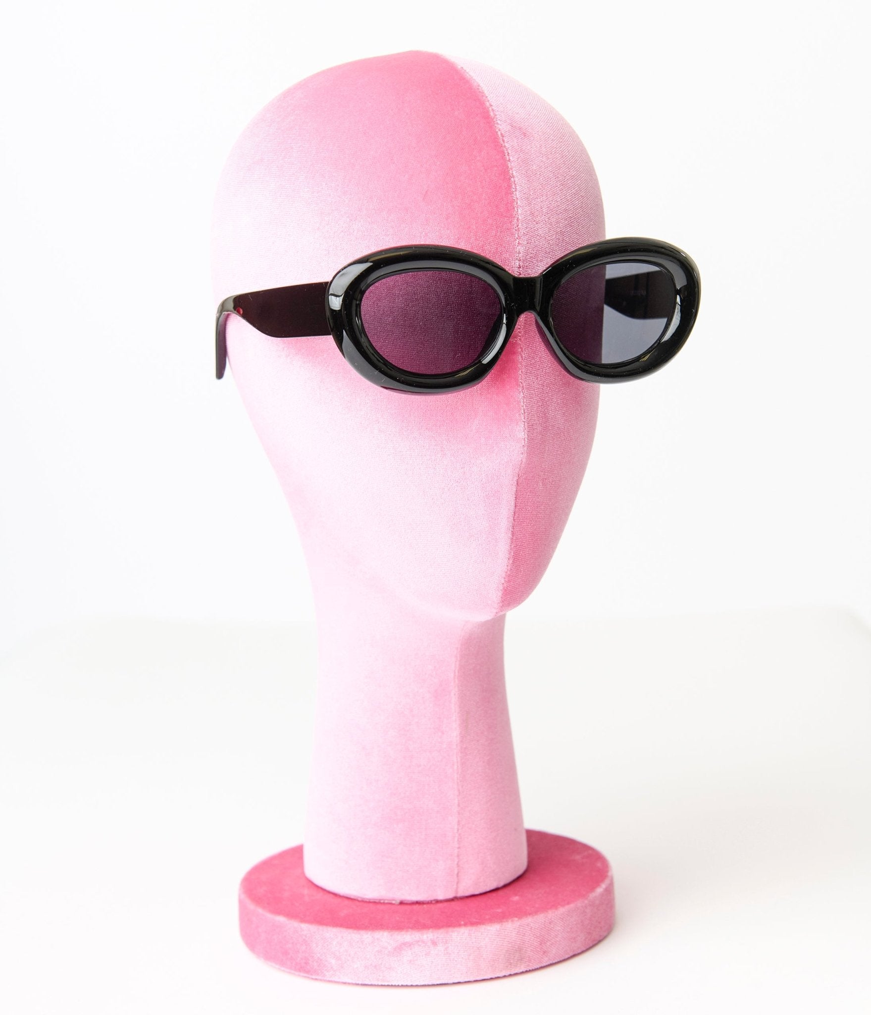 Black Puffy Sunglasses - Unique Vintage - Womens, ACCESSORIES, SUNGLASSES