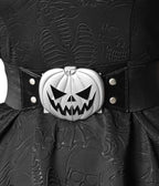Black Pumpkin Cinch Belt - Unique Vintage - 