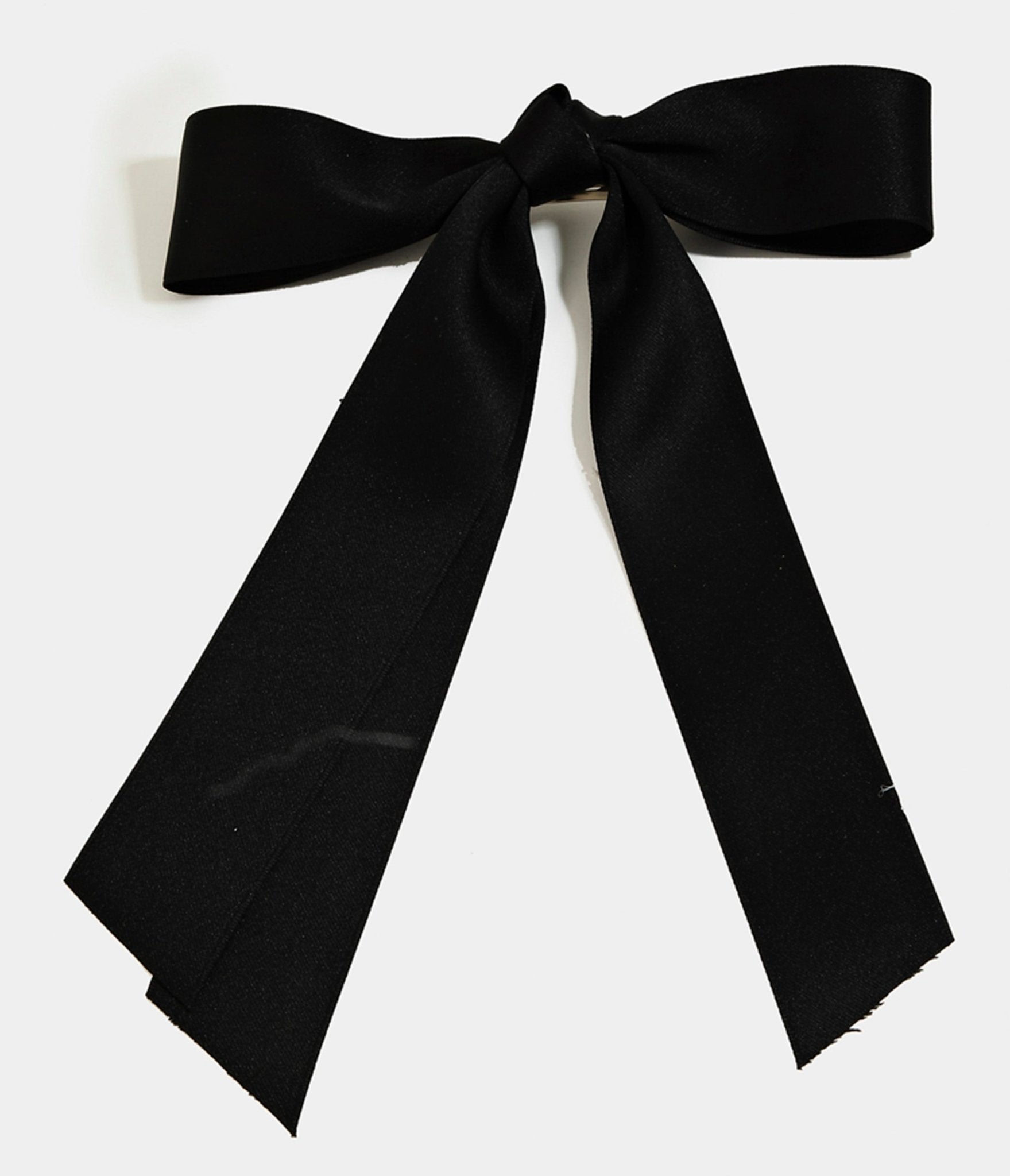 Black Ribbon Bow Hair Clip - Unique Vintage - Womens, ACCESSORIES, HAIR