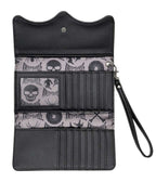 Black R.I.P. Bat Embossed Trifold Wallet - Unique Vintage - Wallets