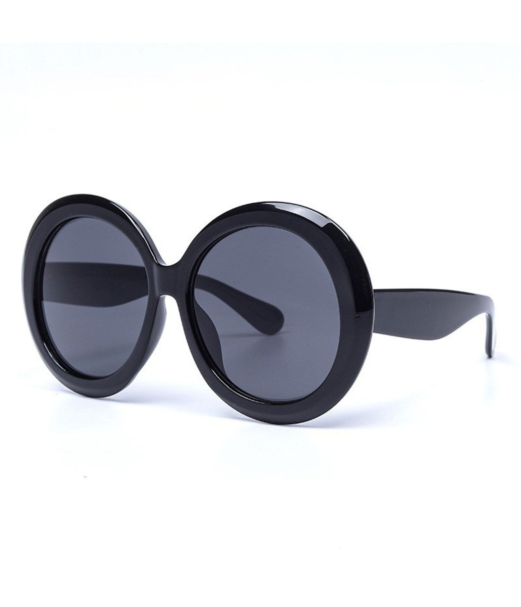 Black Round Sunglasses - Unique Vintage - Womens, ACCESSORIES, SUNGLASSES