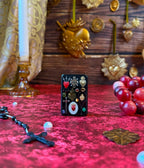 Black Sacred Heart Print Pocket Lighter - Unique Vintage - Womens, ACCESSORIES, GIFTS/HOME