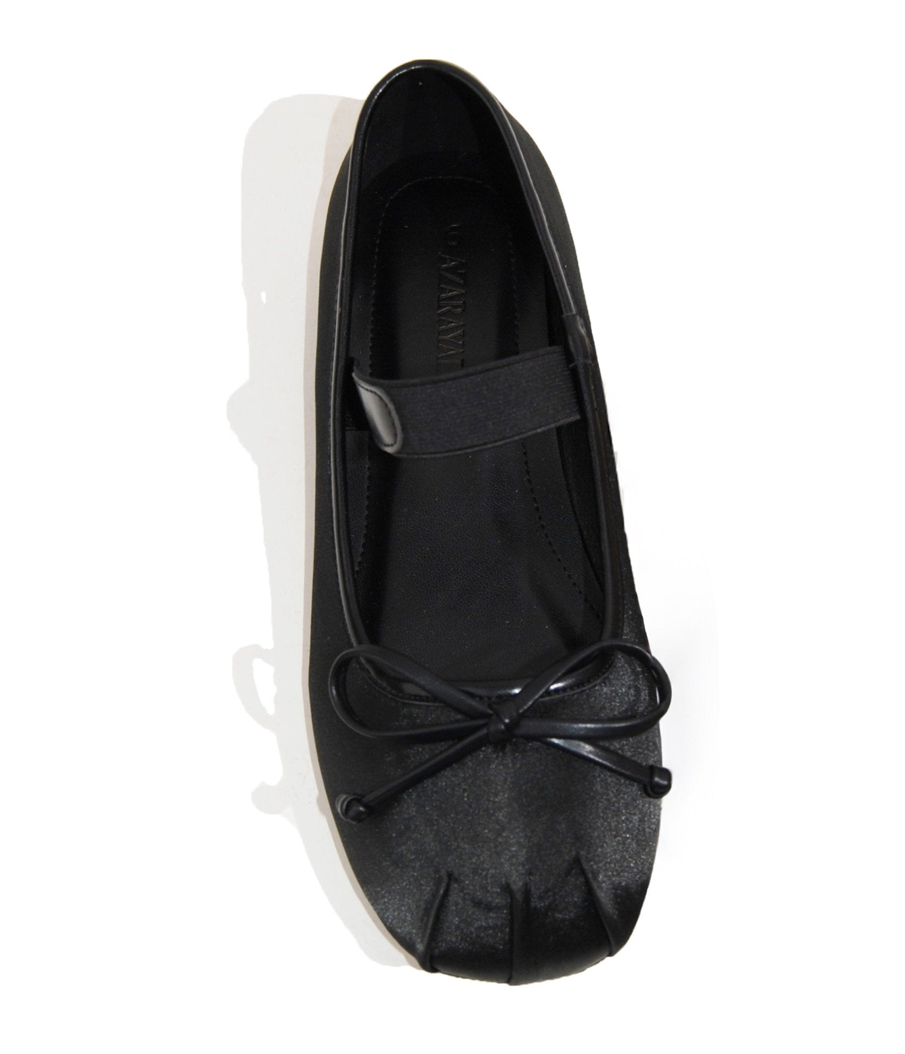 Black Satin Mary Jane Flats - Unique Vintage - Womens, SHOES, FLATS