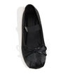 Black Satin Mary Jane Flats