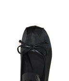 Black Satin Mary Jane Flats - Unique Vintage - Womens, SHOES, FLATS