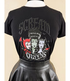 Black Scream Queens Graphic Tee - Unique Vintage - Womens, TOPS, SHIRTS